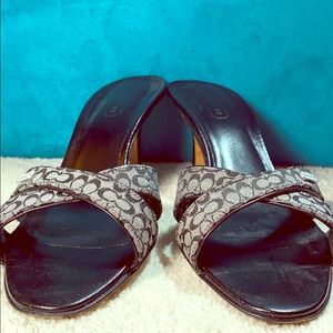 Coach heel sandal size 7.5